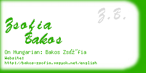 zsofia bakos business card